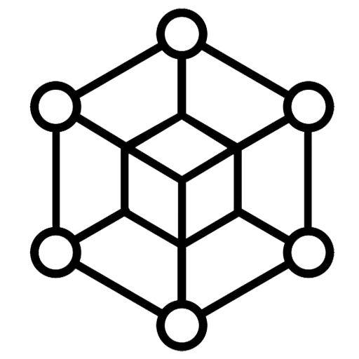 Private blockchain network infrastructure icon showing secure distributed ledger system
