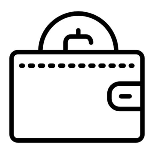 Crypto wallet security icon representing digital currency storage system