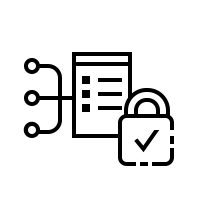 Smart contract automation icon representing blockchain self-executing agreements