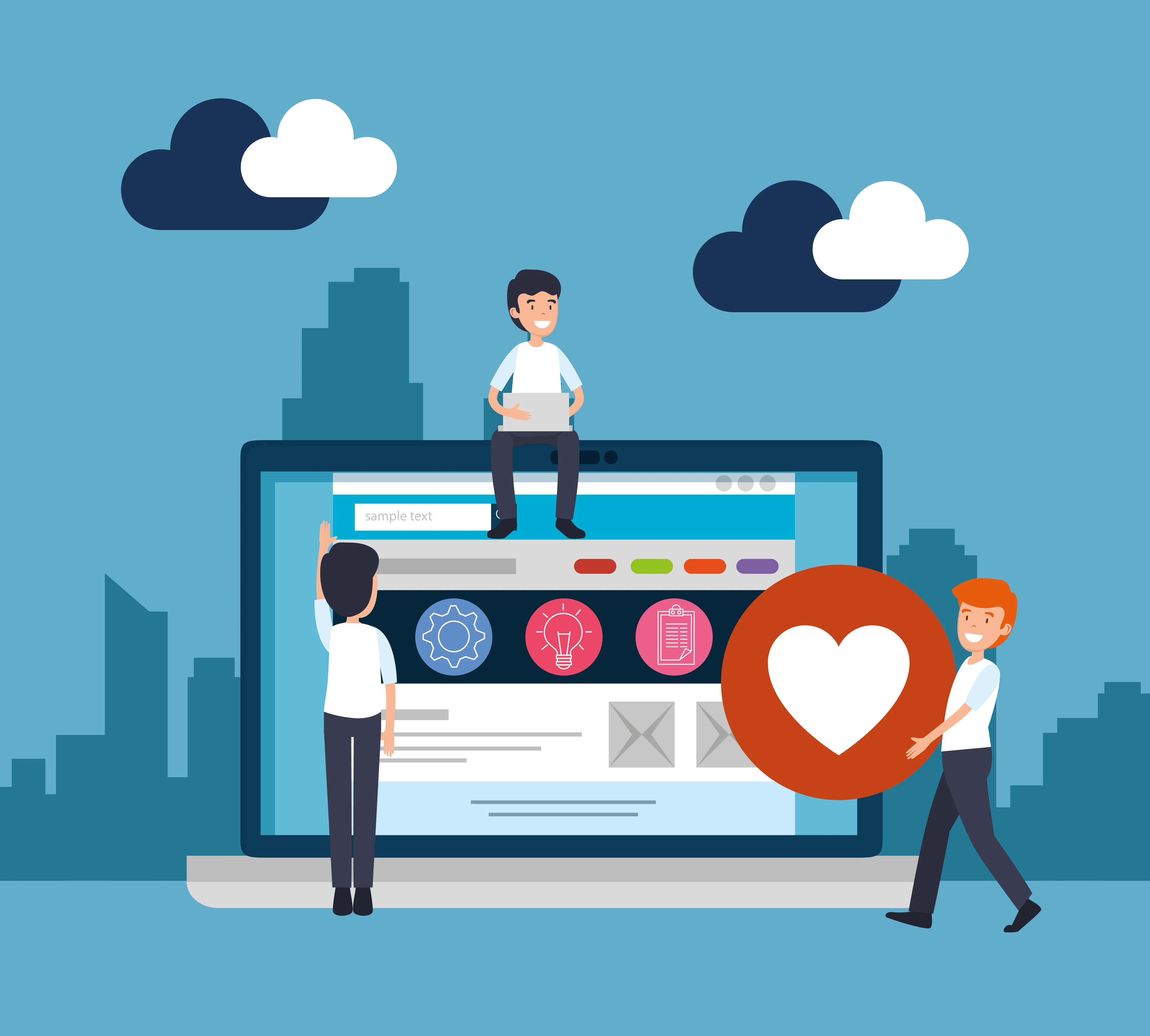 Business process management benefits illustration showing professional working environment