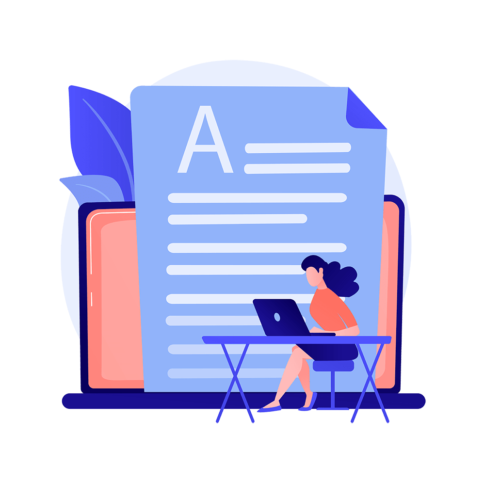 General content writing services illustration for business content support
