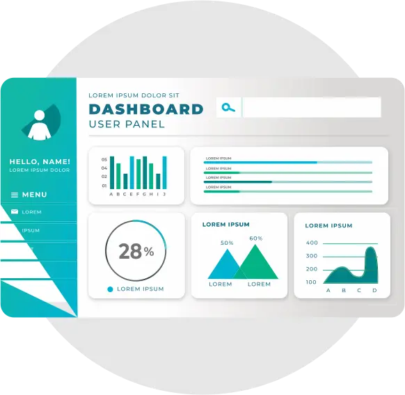 Compliance management dashboard overview icon