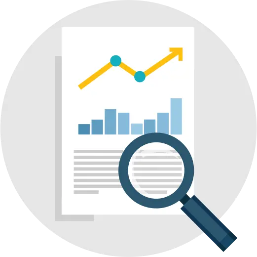 Dynamic reporting analytics feature icon