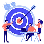 Digital marketing strategy planning and business growth concept