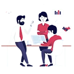 Expert digital marketing team collaboration and planning