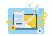 Shareable digital PDF content across email, website, and social media