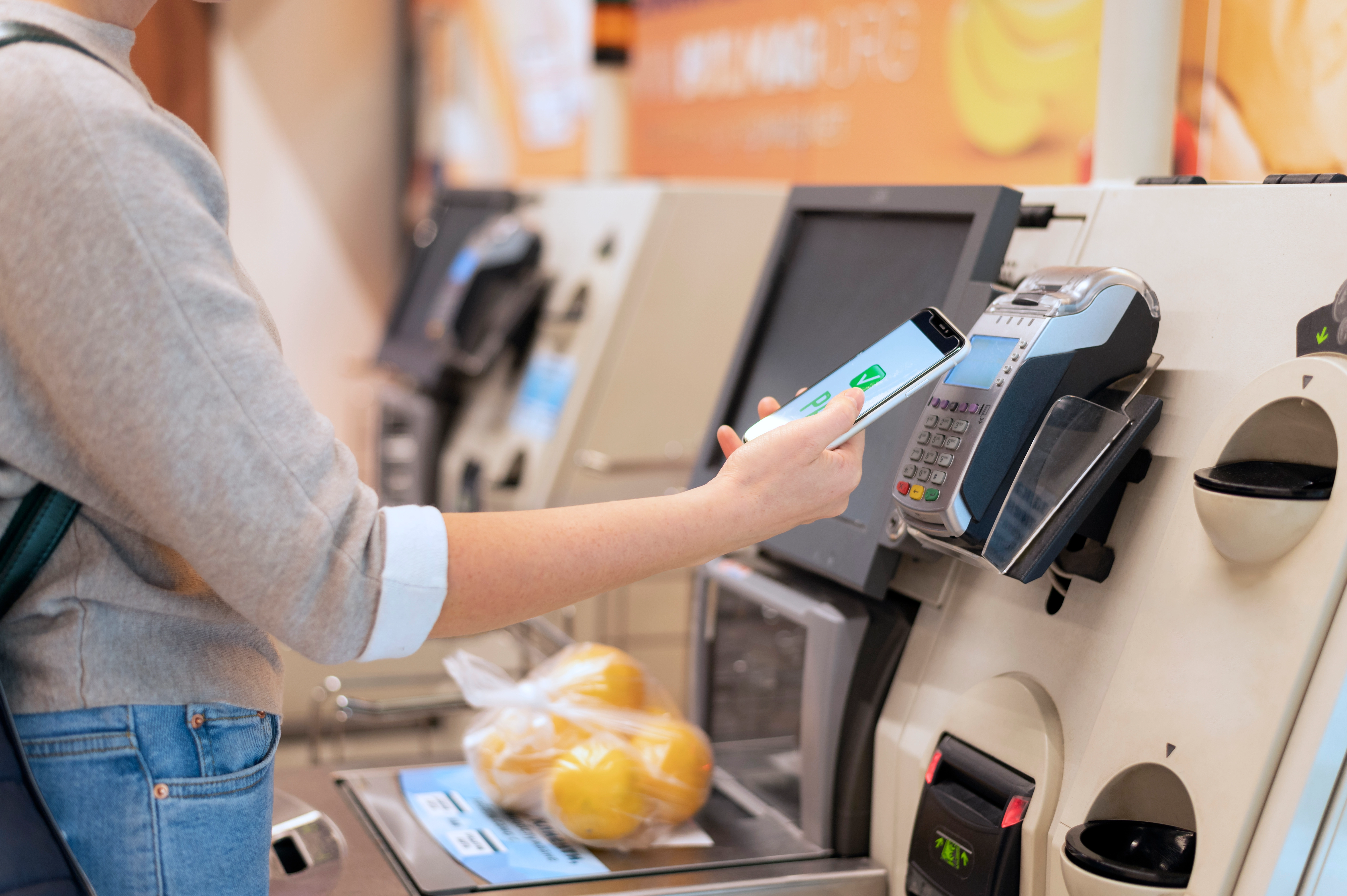 Point of Sale POS system in restaurant showing billing and payment processing