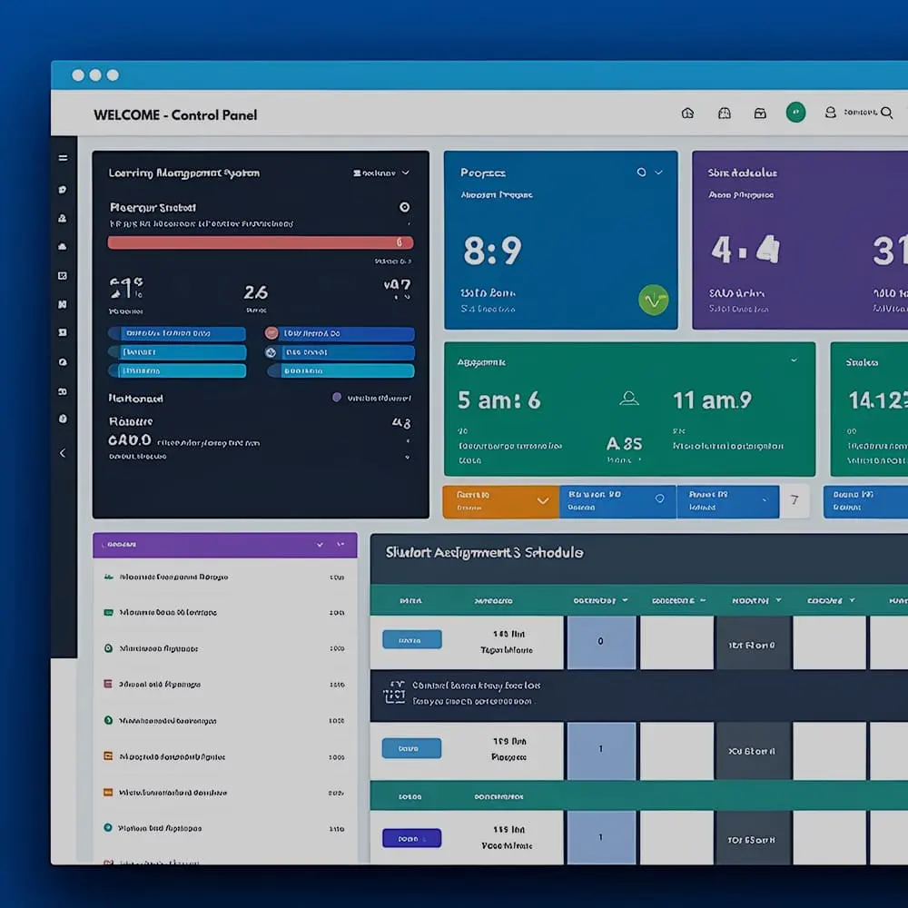 Content management system dashboard for managing website content efficiently