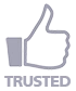 Trusted service provider icon representing reliable website security support