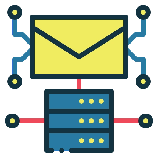 Server resource monitoring icon showing CPU memory and disk usage tracking