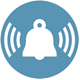 Mobile alert notification icon for security breach warnings