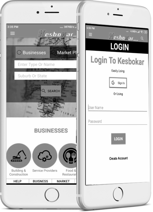 Android app development illustration showing mobile application design and development concept